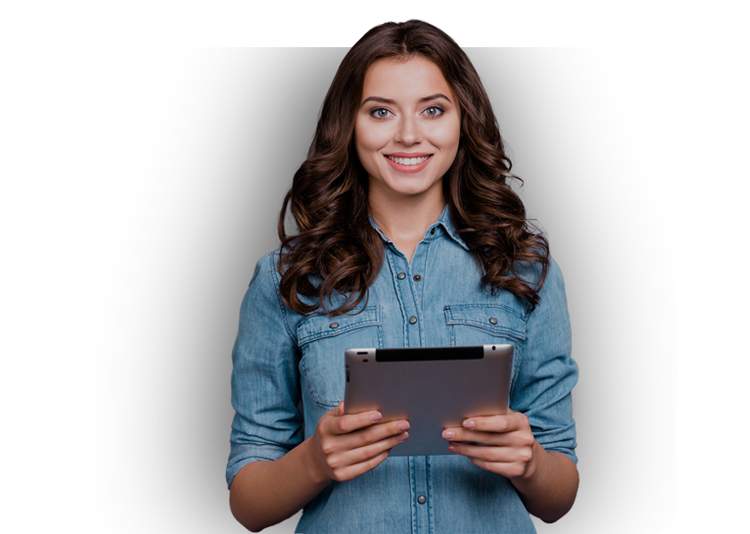 Employee with laptop